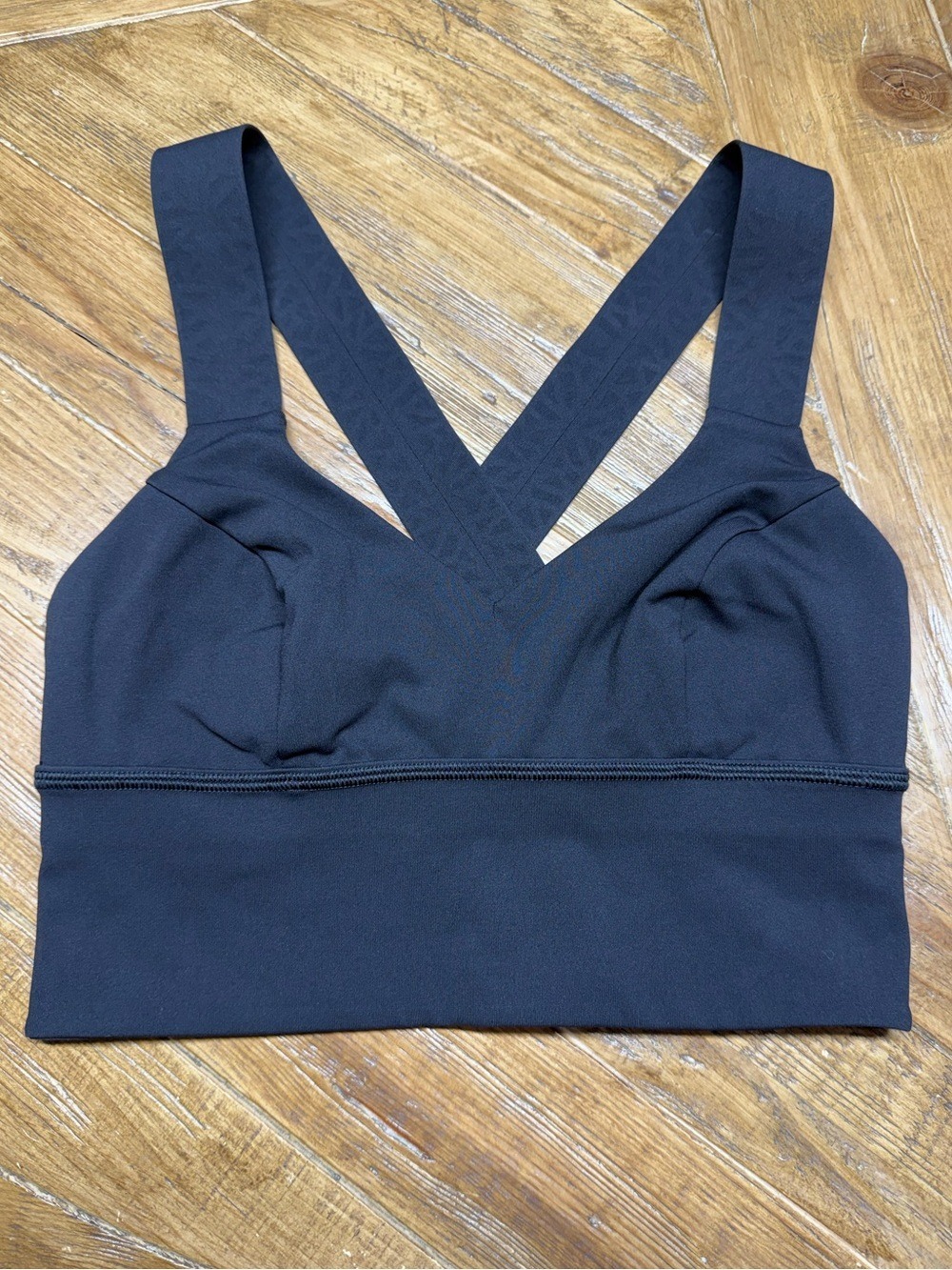Lululemon Hold Your Form Bra Black High Support Longline Cross Back Size 4 - Picture 2 of 9